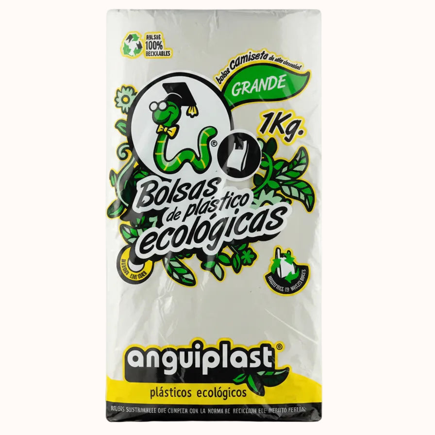 BOLSA CAMISETA BIODEGRADABLE ANGUIPLAST c/1 kg