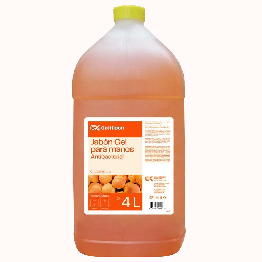 JABÓN GEL ANTIBACTERIAL PARA MANOS GEL-KLEEN c/4 L