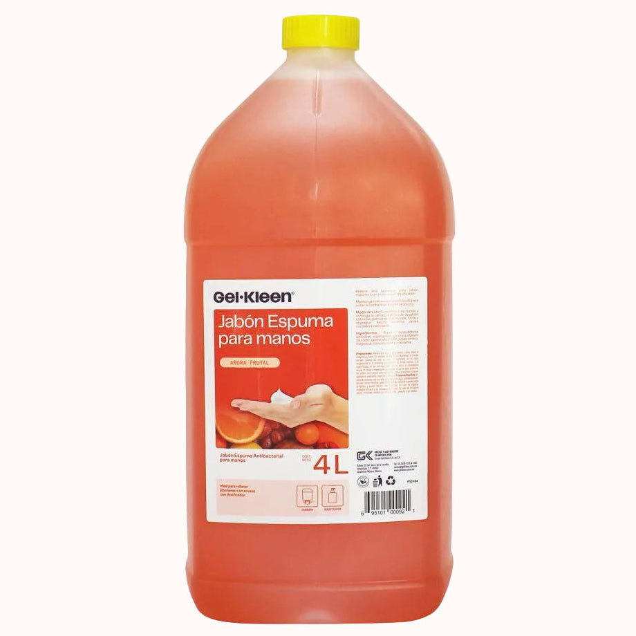JABÓN ESPUMA ANTIBACTERIAL PARA MANOS GEL-KLEEN c/4 L