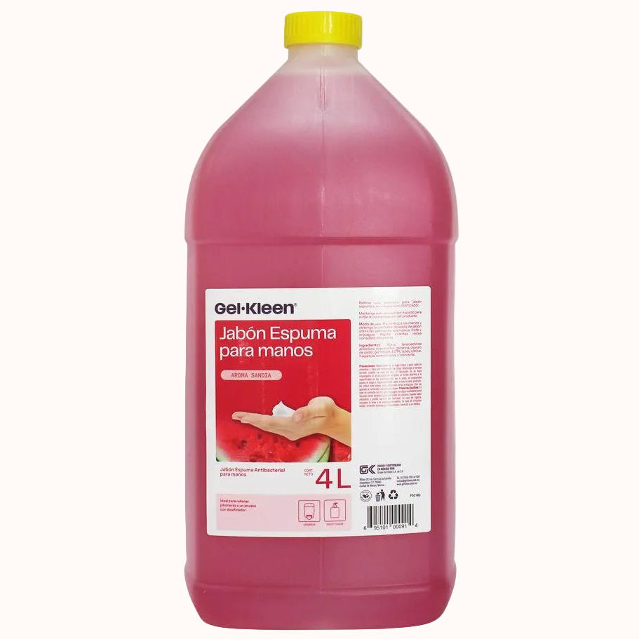 JABÓN ESPUMA ANTIBACTERIAL PARA MANOS GEL-KLEEN c/4 L