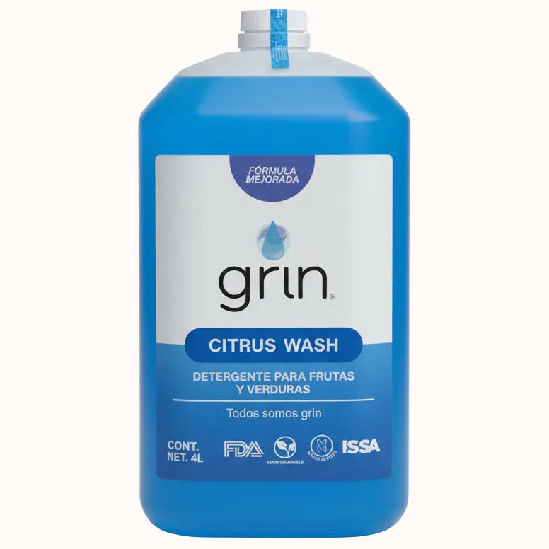 DETERGENTE PARA FRUTAS Y VERDURAS GRIN c/4 L