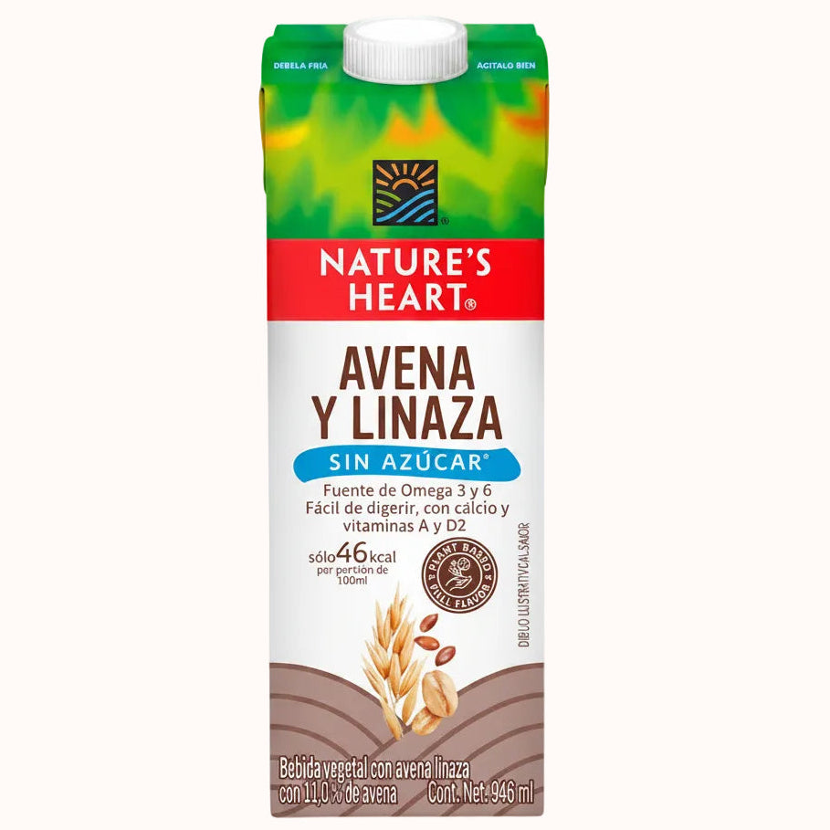 BEBIDA DE AVENA Y LINAZA NATURE'S HEART c/1 L