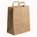 BOLSA DE PAPEL KRAFT IMPERMEABLE CON ASA BIO c/100 pz