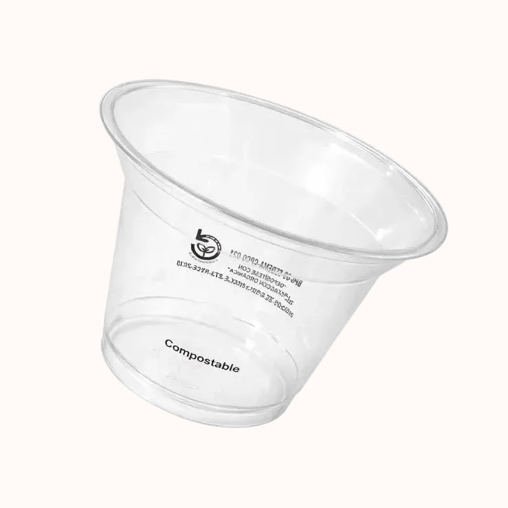 VASO DE PLA PARA POSTRE 9 oz BIO c/50 pz