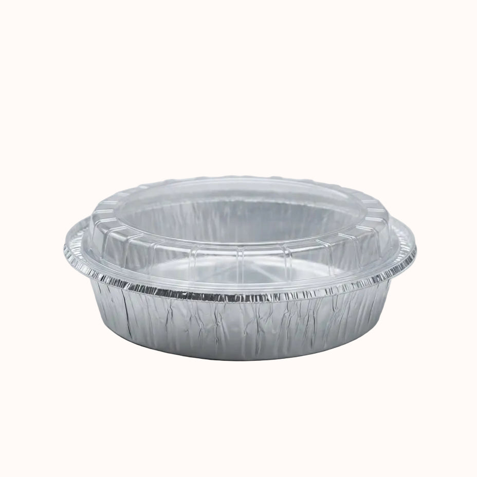 CONTENEDOR REDONDO DE ALUMINIO 512 c/TAPA INIX c/10 pz