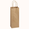 BOLSA DE PAPEL KRAFT c/ASA DE RIZO p/ BOTELLAS c/10 pz
