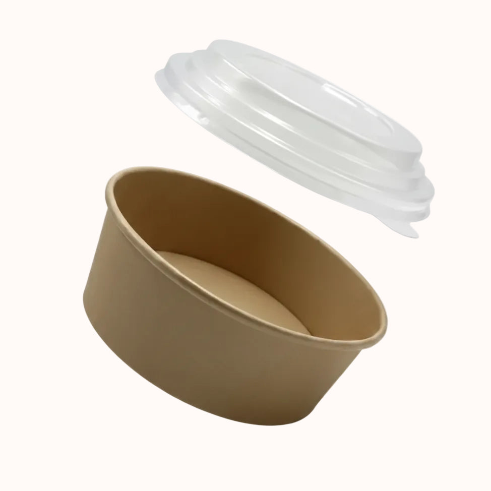 BOWL ENSALADERA DE PAPEL KRAFT c/TAPA c/30 pz