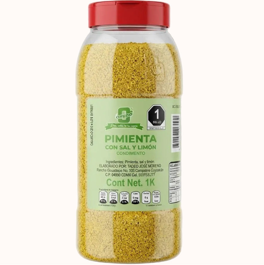 CONDIMENTO PIMIENTA, SAL Y LIMÓN OVIEDO c/1 kg