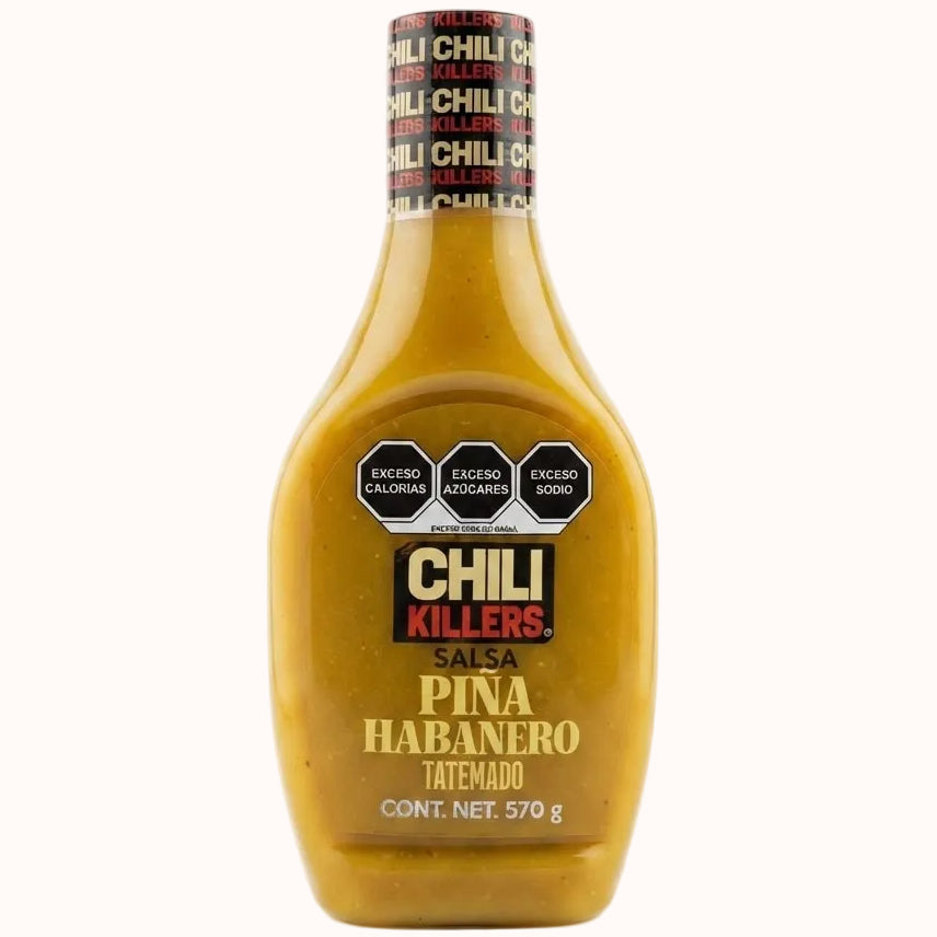 SALSA PIÑA HABANERO TATEMADO CHILI KILLERS DESPACHADOR c/570 g