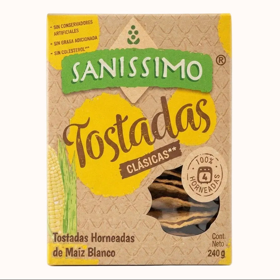 TOSTADAS DE MAÍZ BLANCO SANISSIMO c/240 g