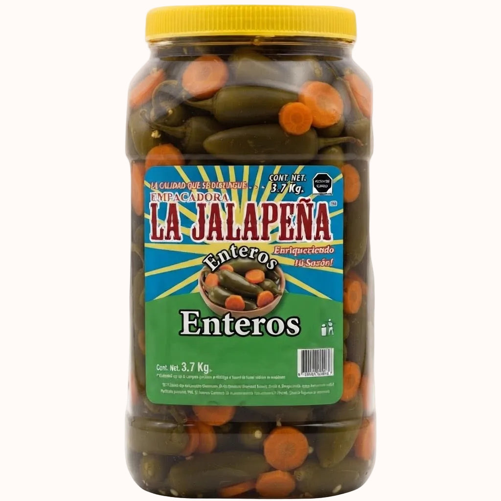 CHILES JALAPEÑOS ENTEROS LA JALAPEÑA c/3.7 kg