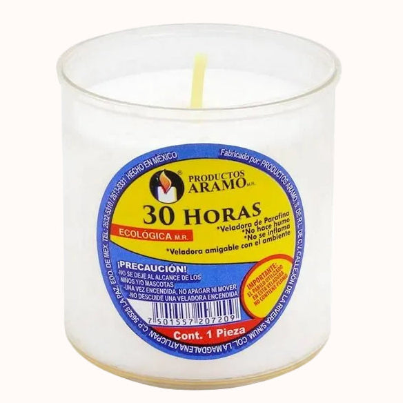 VELADORA ECOLÓGICA DE PARAFINA ARAMO c/10 pz