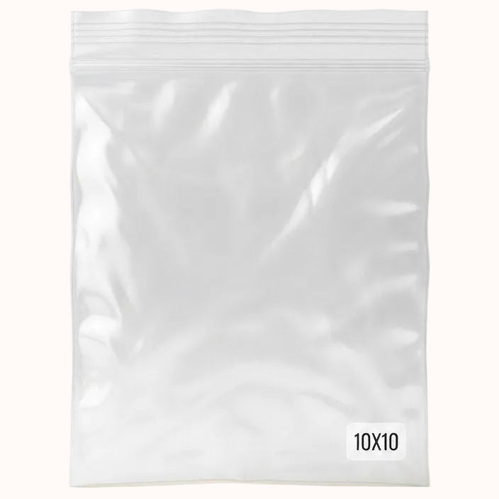 BOLSA TRANSPARENTE CON ZIPPER 10x10 c/100 pz