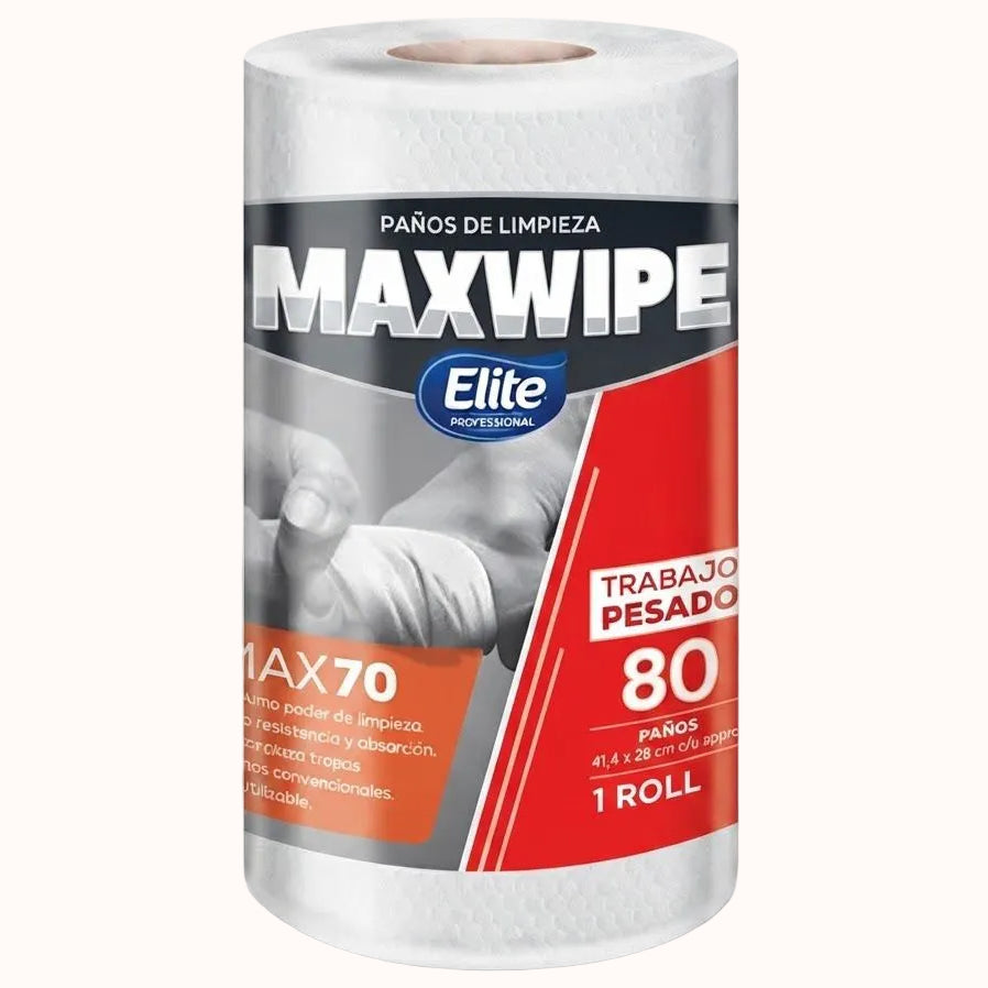 PAÑO DE LIMPIEZA MAXWIPE ELITE ROLLO c/80 pz