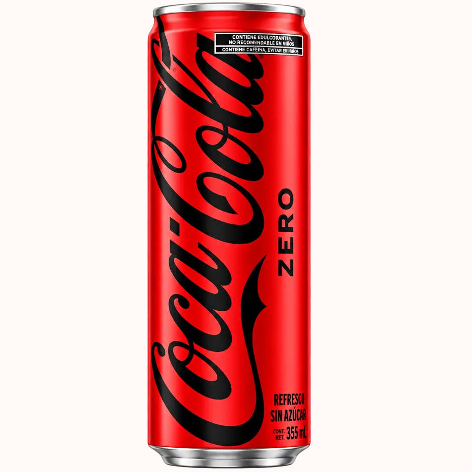 COCA-COLA ZERO SIN AZÚCAR c/12 LATAS de 355 ml