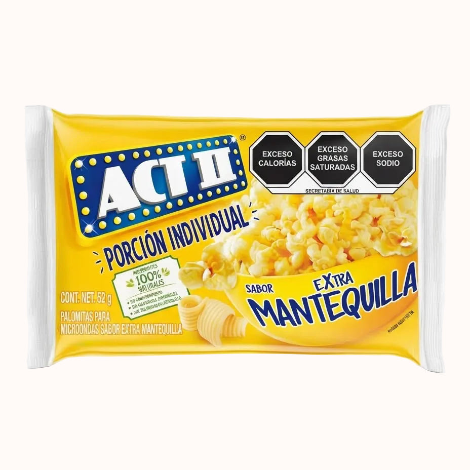 PALOMITAS PARA MICROONDAS SABOR EXTRA MANTEQUILLA ACT II c/14 pz