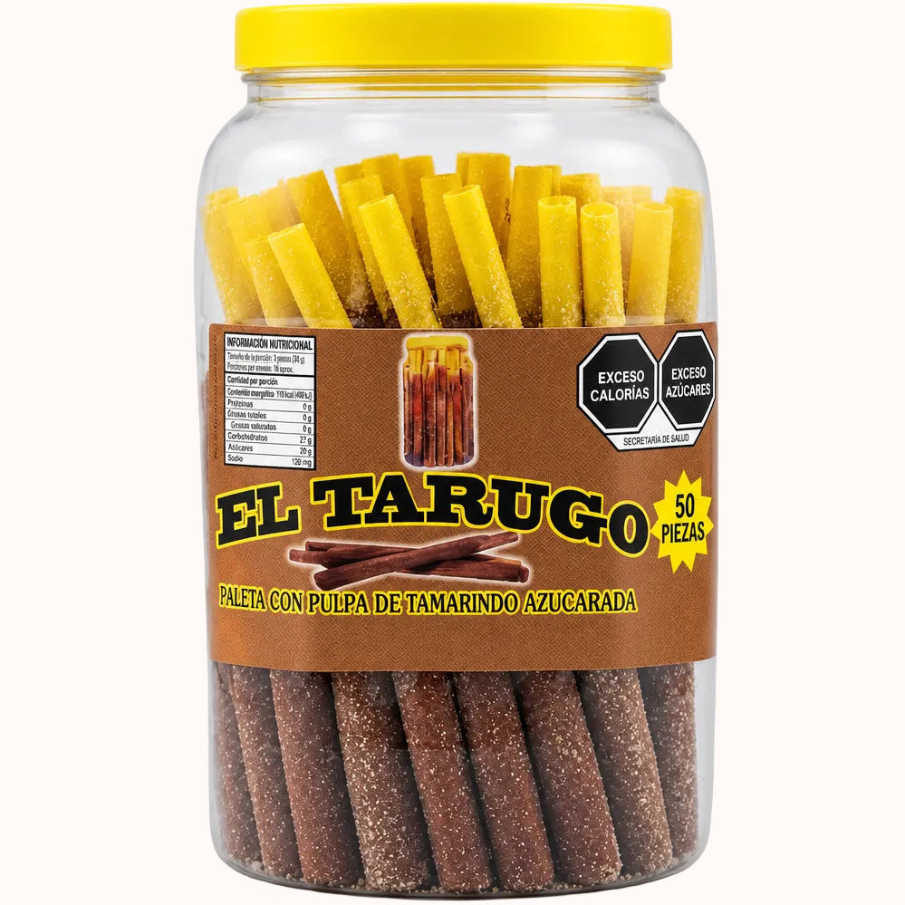 PALETAS CON PULPA DE TAMARINDO DULCE EL TARUGO c/50 pz