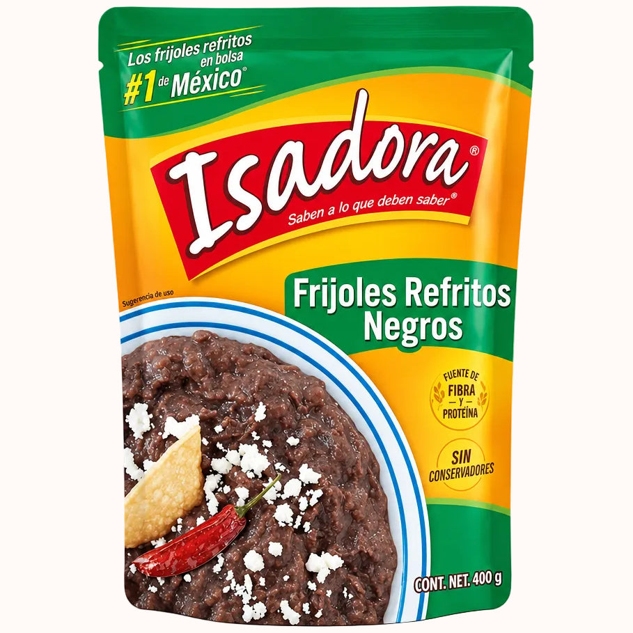 FRIJOLES REFRITOS NEGROS ISADORA c/25 pz