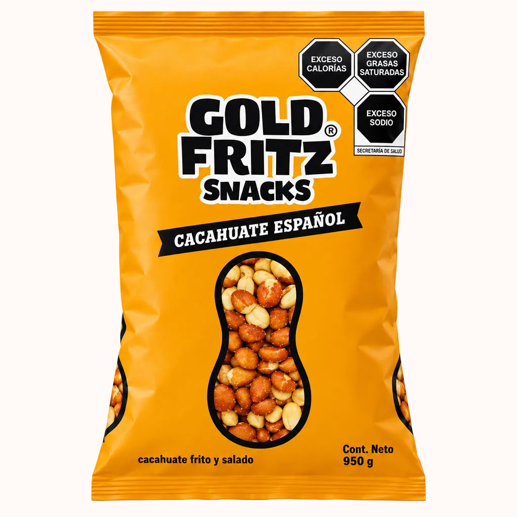 CACAHUATE ESPAÑOL GOLD FRITZ c/950 g