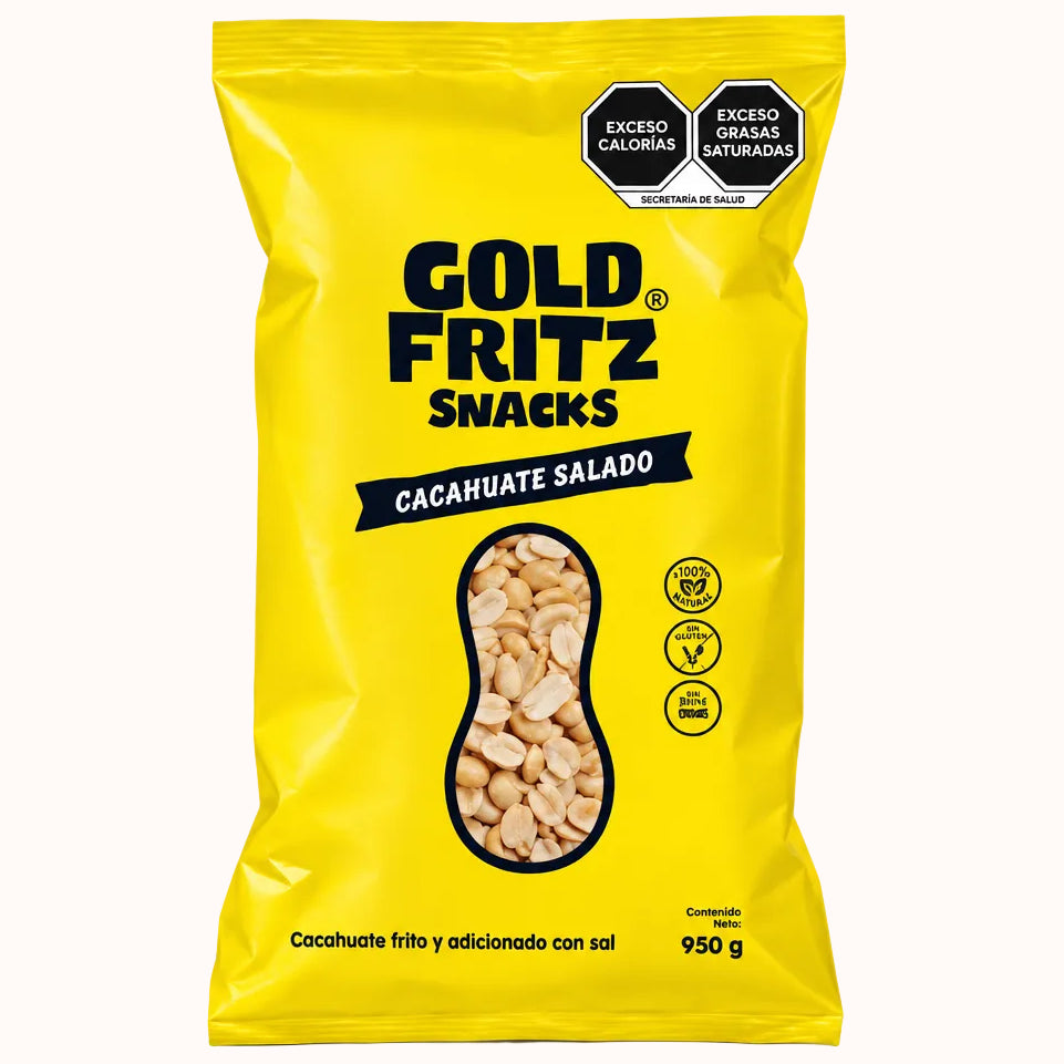 CACAHUATE SALADO GOLD FRITZ c/950 g