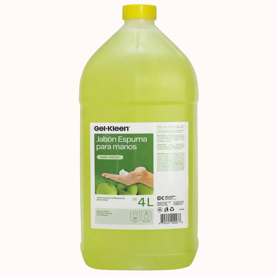 JABÓN ESPUMA ANTIBACTERIAL PARA MANOS GEL-KLEEN c/4 L