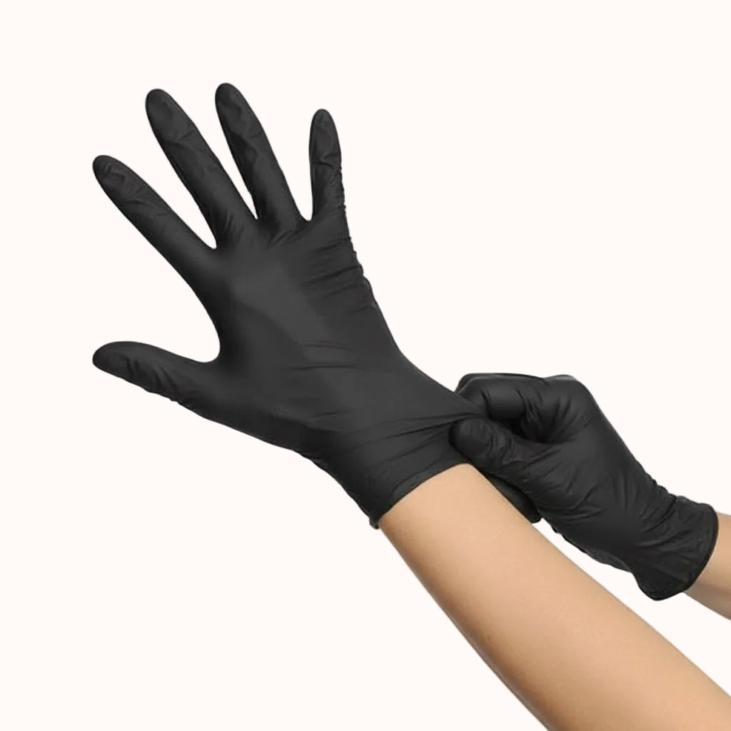 GUANTE DE LATEX NEGRO AMBIDERM PLUS c/100 pz