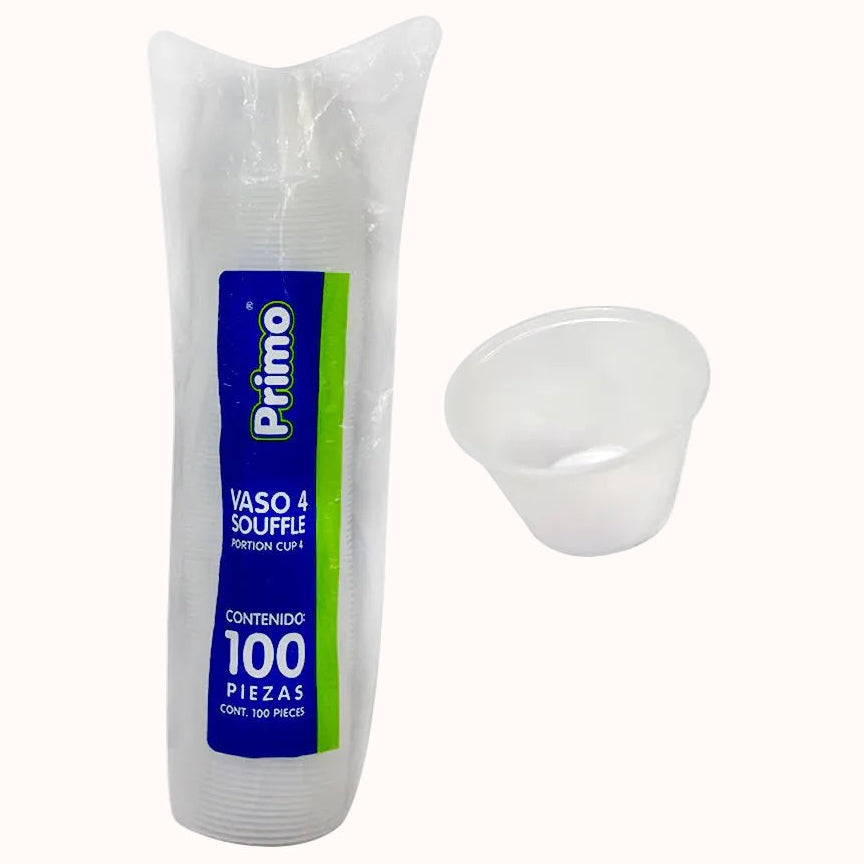 VASO PRIMO SOUFFLÉ c/TAPA c/100 pz