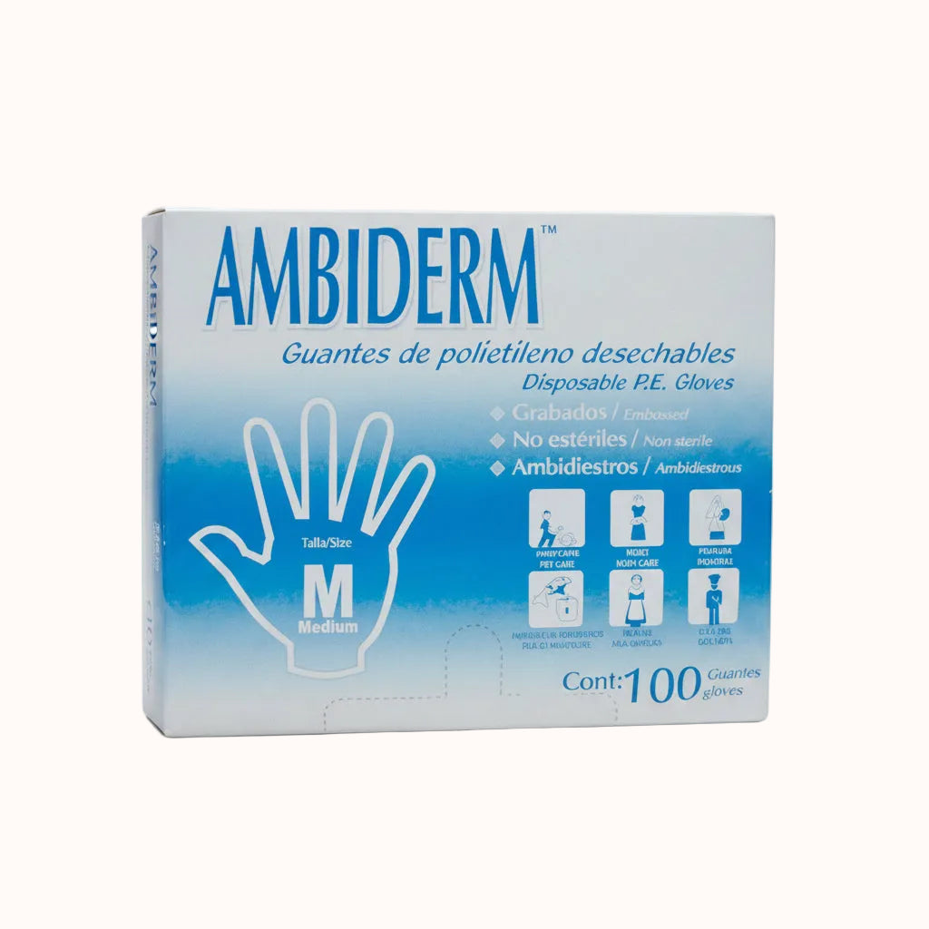 GUANTES DE POLIPAPEL AMBIDERM c/200 pz