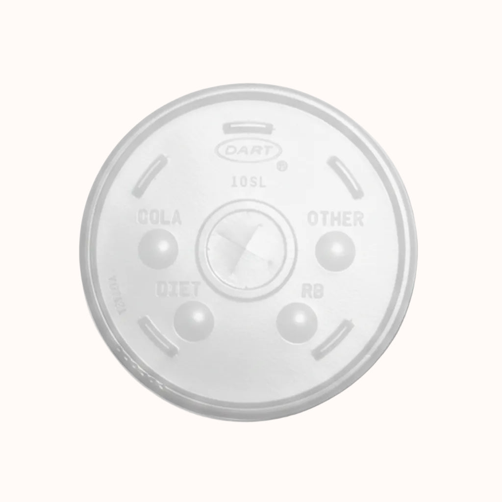 TAPA PLANA VASO TÉRMICO DART VARIAS MEDIDAS c/100 pz