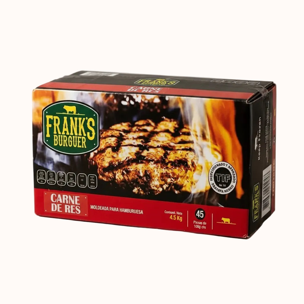 HAMBURGUESAS DE RES FRANKS BURGUER