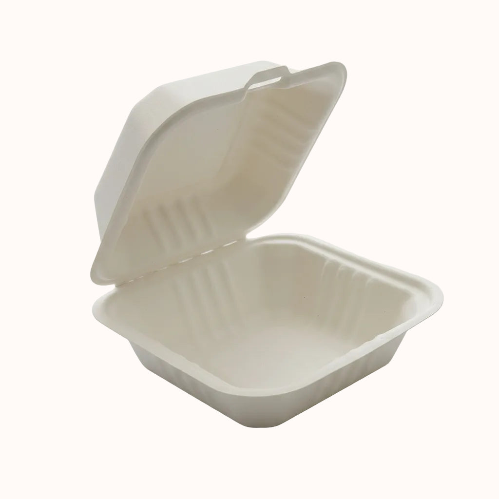 CONTENEDOR HAMBURGUESERO DE BAGAZO BIO c/50 pz