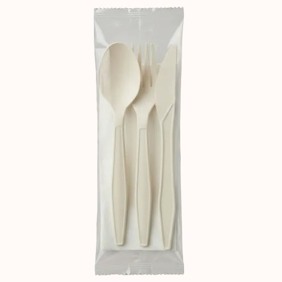 JUEGO DE CUBIERTOS DE PLA BIO c/100 pz