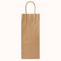 BOLSA DE PAPEL KRAFT c/ASA DE RIZO p/ BOTELLAS c/10 pz