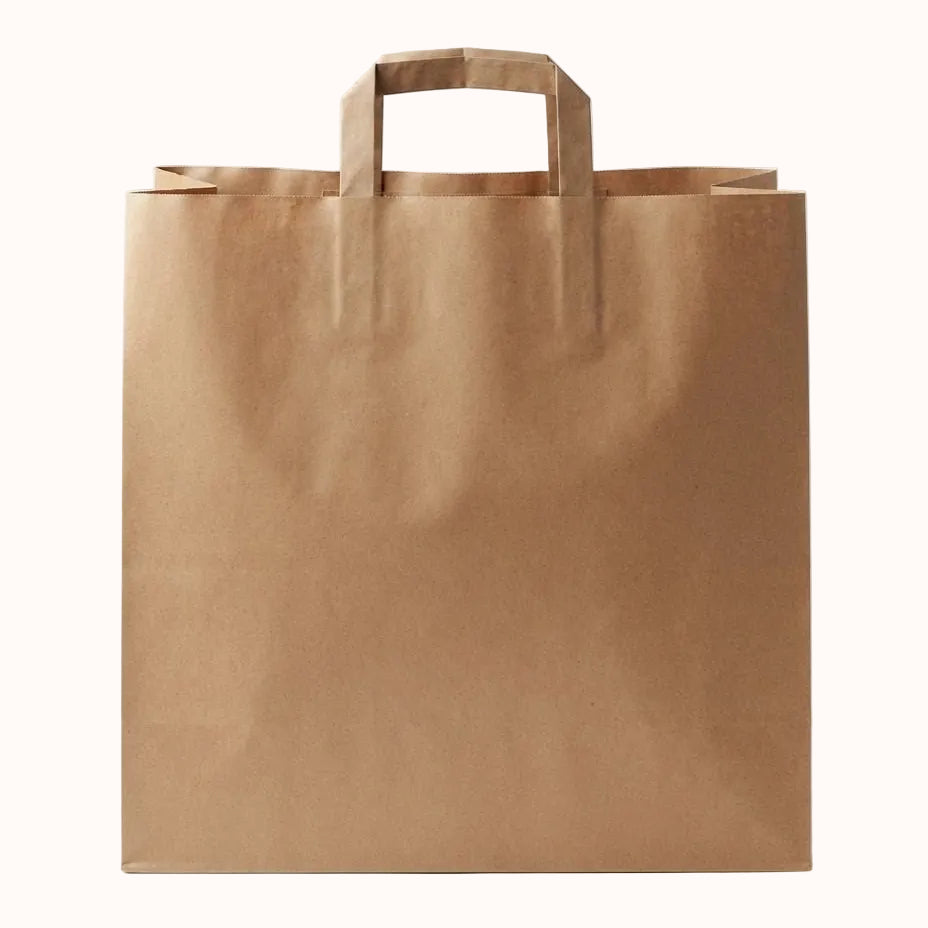 BOLSA c/ASA DE PAPEL KRAFT IMPERMEABLE BIO c/100 pz