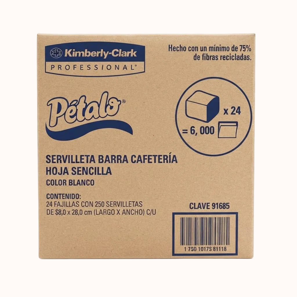 SERVILLETA BARRA-CAFÉ PÉTALO c/24 paq