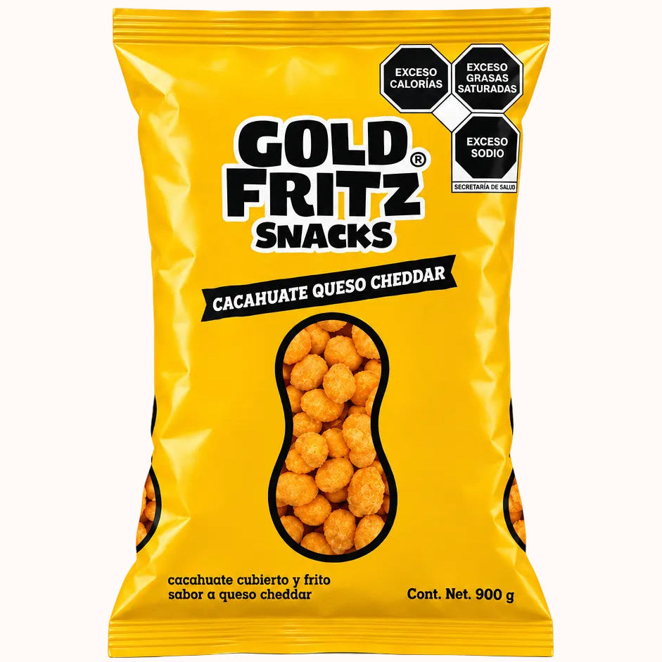 CACAHUATE QUESO CHEDDAR GOLD FRITZ c/900 g