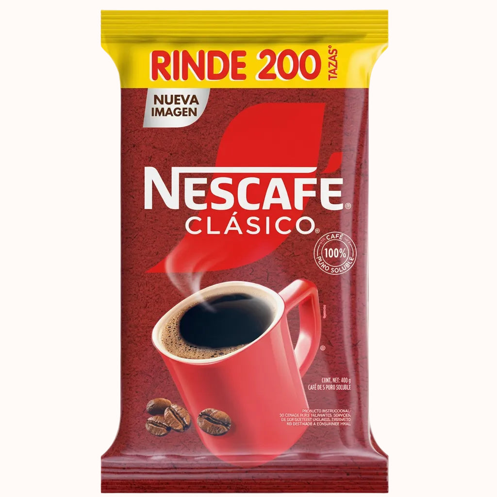 NESCAFÉ CLASICO c/400 g o c/1.1 kg